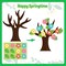 Spring Tree Activity Craft Kit, Make Your Spring Tree Hanging Ornaments, Springtime Flowers Leaves Trees DIY Party Decoration for Kids, Fun Activities Stickers Game for Home Classroom Preschool